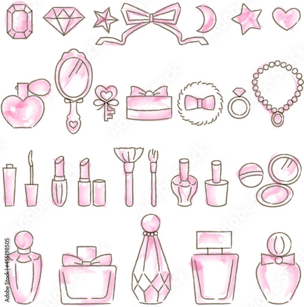 Obraz 小物　コスメ　ガーリー　香水