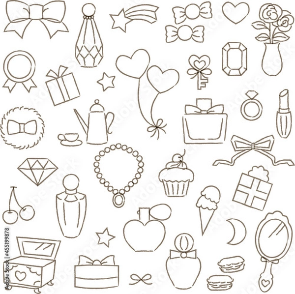 Obraz 小物　ガーリー　コスメ　宝石