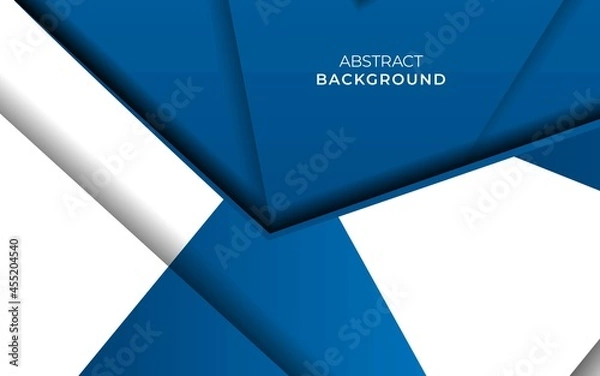 Fototapeta modern stylish blue overlap background banner design with paper effect
