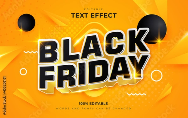 Obraz Black friday 3d text effects style