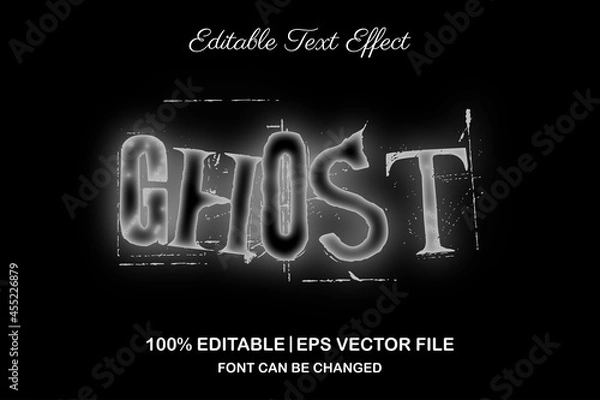 Obraz ghost 3d editable text effect