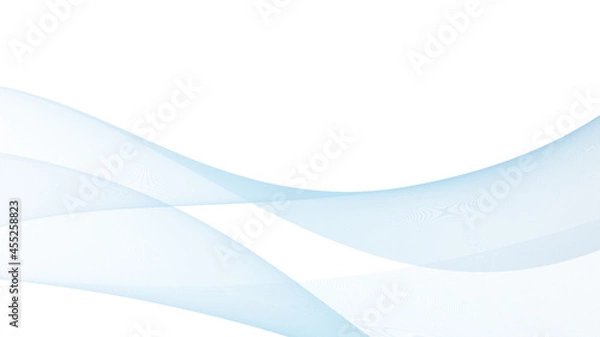 Fototapeta 背景素材 癒される澄んだそよ風の様な滑らかな曲線のイメージデザイン ベクター 