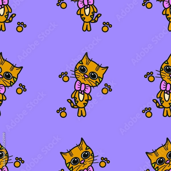 Fototapeta funny red cat