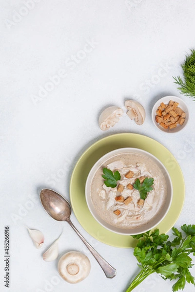 Obraz creamy mushroom soup