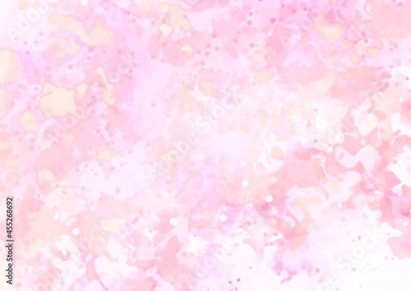 Obraz 幻想的なピンクのキラキラ水彩テクスチャ背景