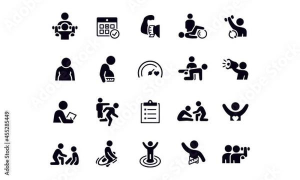 Fototapeta Personal Trainer Icons vector design 