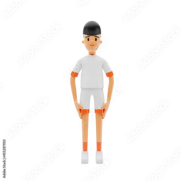Obraz sport 3d render icon man athlete
