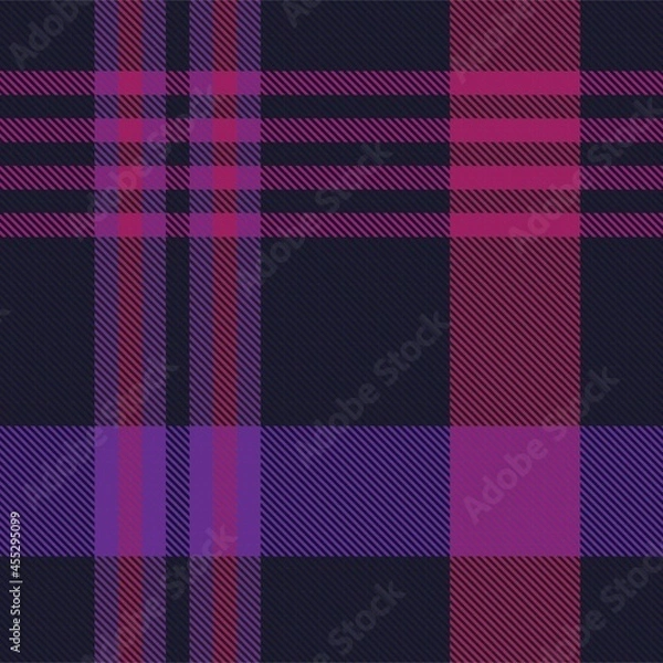 Fototapeta Purple Asymmetric Plaid textured Seamless Pattern