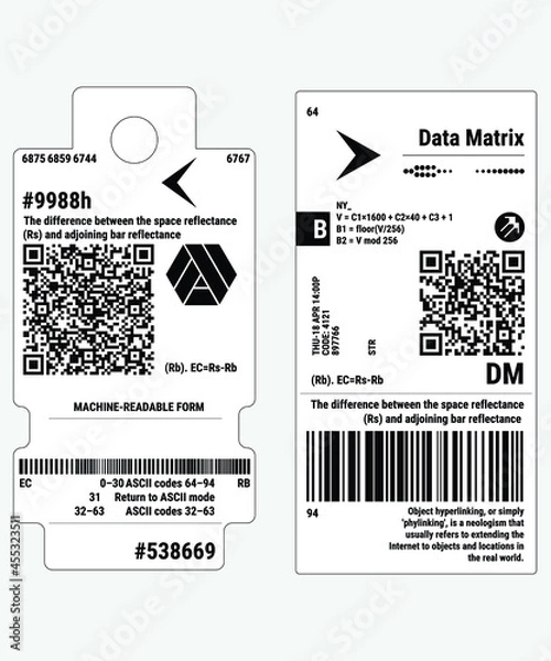 Fototapeta BARCODE LABEL SET