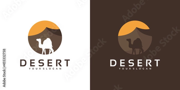 Fototapeta desert camel logo, reference logo.