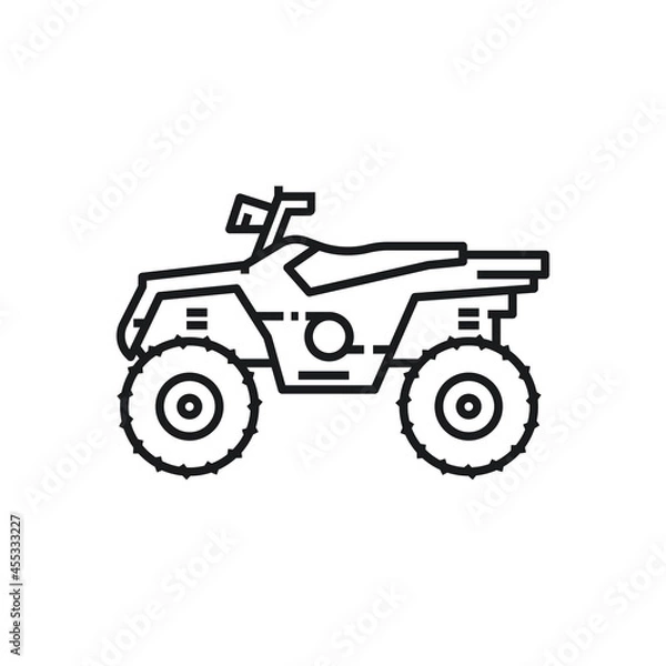 Fototapeta Line atv icon isolated on transparent background.