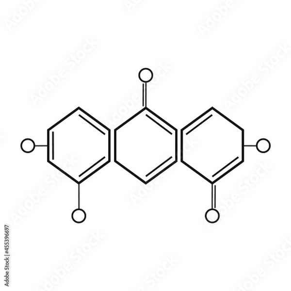 Fototapeta three hexagons lined up and pasted a circle line