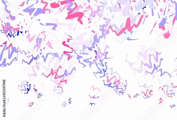 Fototapeta Light Purple, Pink vector pattern with bent lines.
