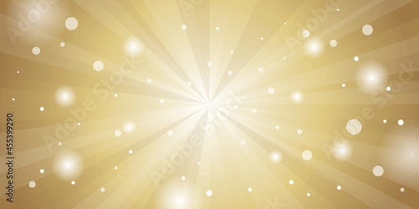 Obraz 放射線状のキラキラゴールド系背景素材