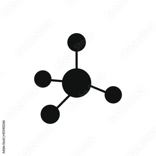 Obraz vector a black color molecule icon