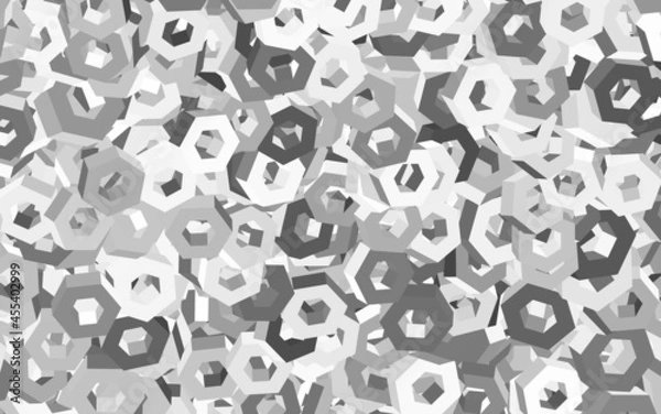 Fototapeta Light Gray vector layout with hexagonal shapes.