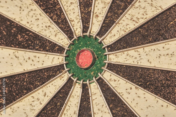 Obraz close up of a dartboard vintage style