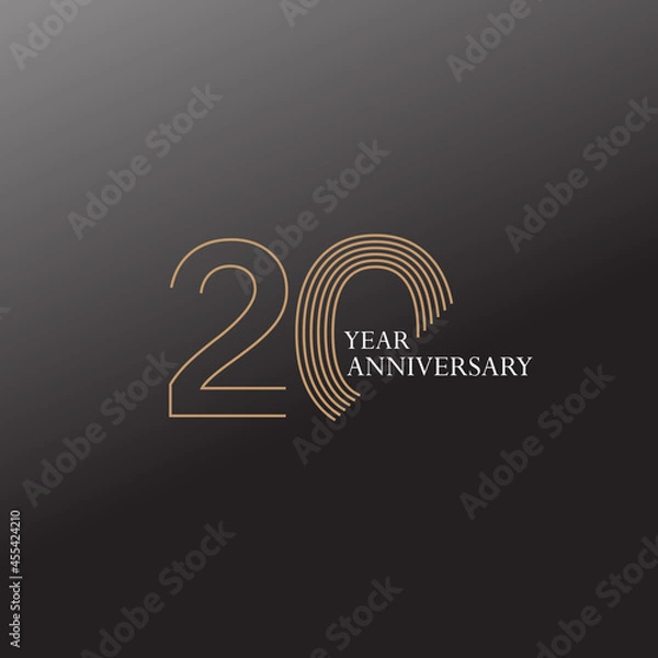 Obraz 20 YEAR ANNIVERSARY CELEBRATION VECTOR DESIGN TEMPLATE ILLUSTRATION