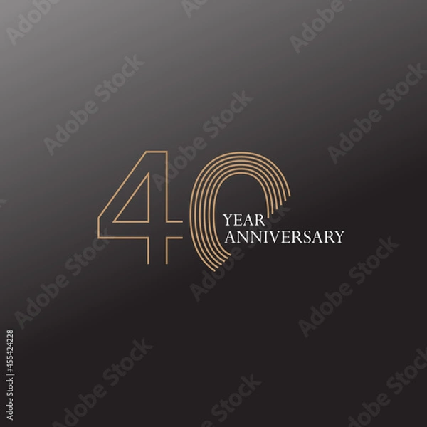 Obraz 40 YEAR ANNIVERSARY CELEBRATION VECTOR DESIGN TEMPLATE ILLUSTRATION