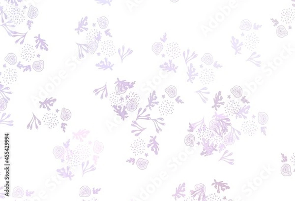 Obraz Light Purple vector pattern with random forms.