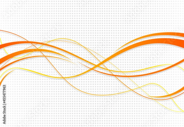 Fototapeta Abstract vector wavy background. Wavy lines on dotted background