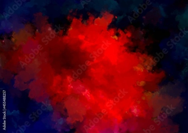 Fototapeta 赤い幻想的な血の水彩テクスチャ背景
