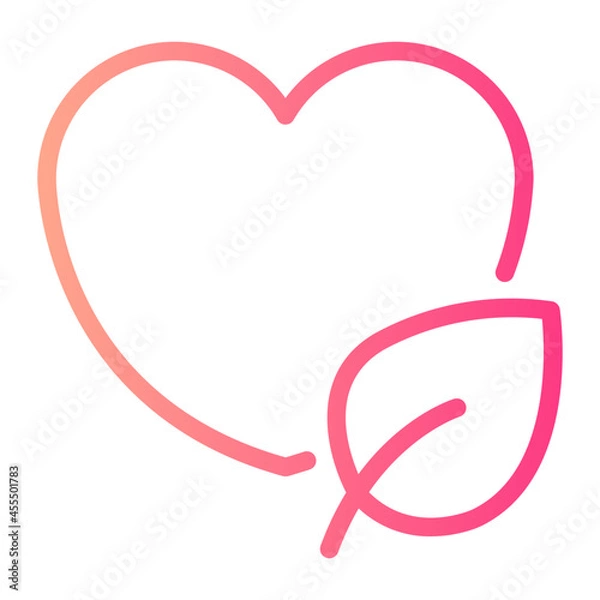 Obraz love leaf gradient icon