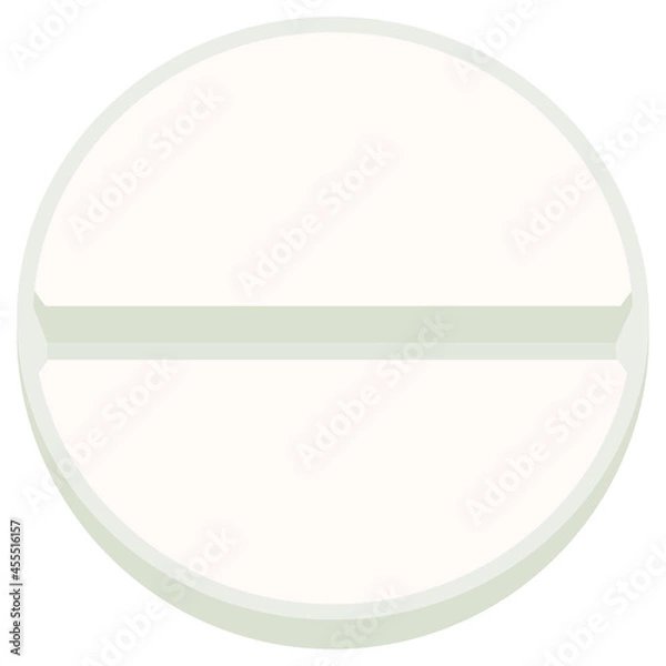 Obraz 白い錠剤のシンプルなイラスト