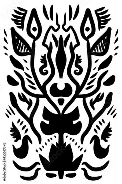 Fototapeta black and white of abstract background