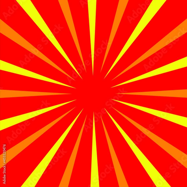 Fototapeta Red vector background of radial lines
