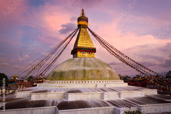 Obraz Boudhanath (Boudnath) stupa w Katmandu w Nepalu