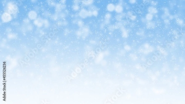 Fototapeta Abstract Backgrounds snowflake on blue backgrounds with copy space , illustration wallpaper