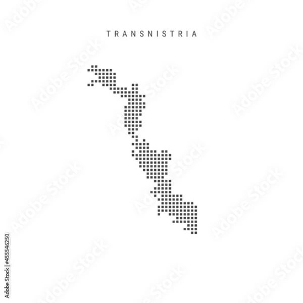 Obraz Square dots pattern map of Transnistria. Dotted pixel map. Vector illustration