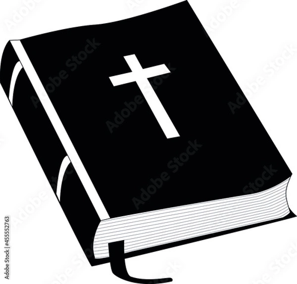 Obraz bible icon, isolated book vector