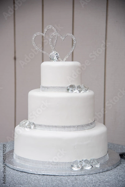 Obraz Wedding white cake
