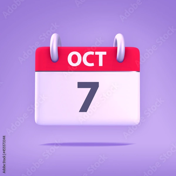 Obraz 3D Calendar - October 7th