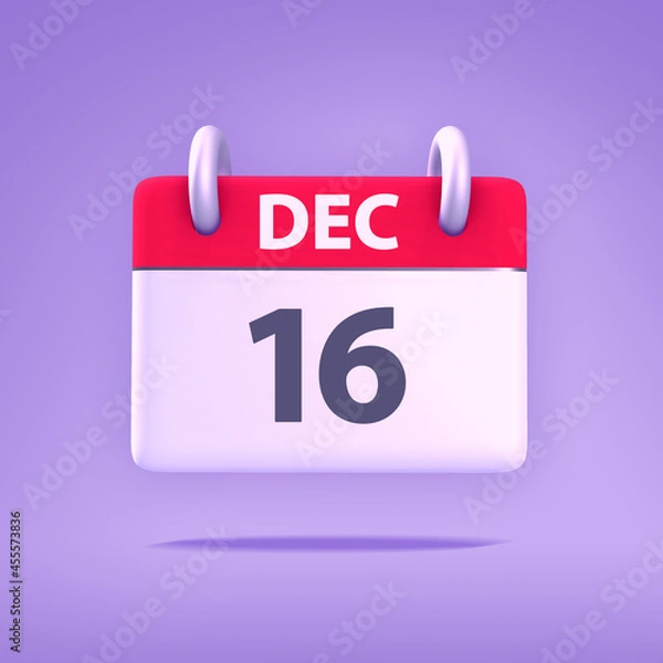 Obraz 3D Calendar - December 16th