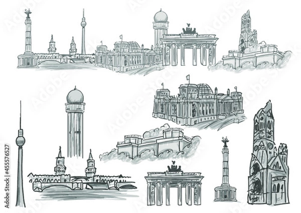 Obraz Berlin Skyline & Wahrzeichen