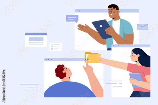 Obraz Digital file share for teamwork