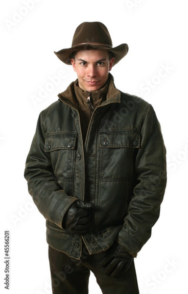 Obraz Young Man in Winter Clothes