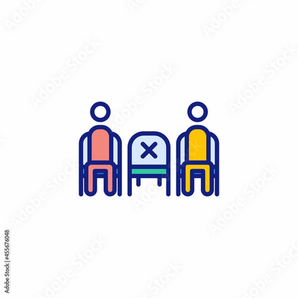 Fototapeta Keep Distance icon in vector. Logotype