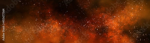 Obraz Space background with realistic nebula and lots of shining stars. Infinite universe and starry night. Colorful cosmos with stardust and the Milky Way. Magical color galaxy.