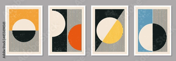 Obraz Set of minimal 20s geometric design posters, vector template