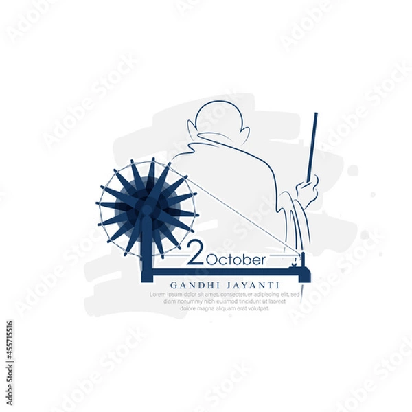 Obraz Gandhi jayanti vector  illustration.