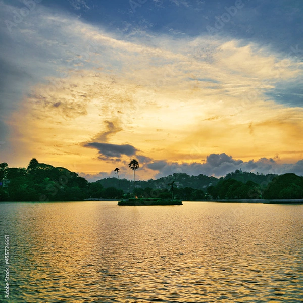 Obraz sunset over the river