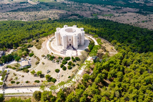 Obraz Castel del monte vista aerea, patrimonio unesco, puglia