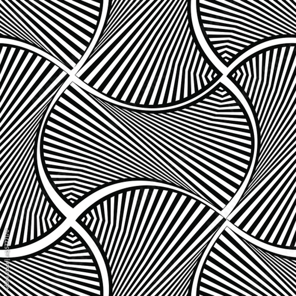 Fototapeta black and white seamless pattern	