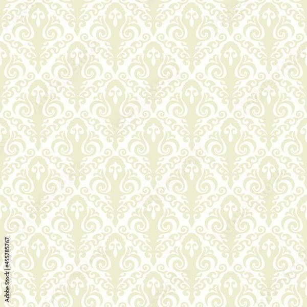 Fototapeta Baroque wallpaper. Seamless vector background ornate art deco decorative leaves. Damascus