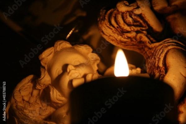 Fototapeta Anges et bougies