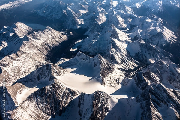Obraz The Canadian Rocky Mountains aerial.